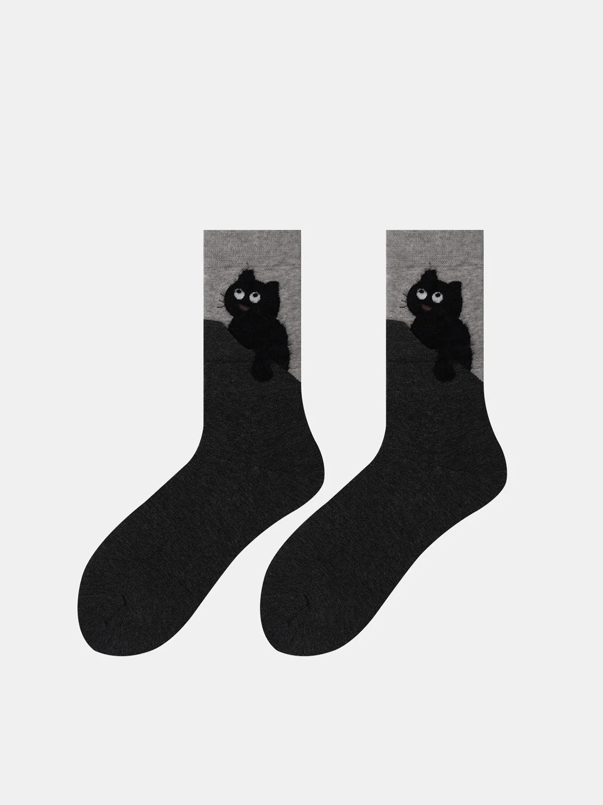 Cat Graphic Detail Mid-Calf Socks