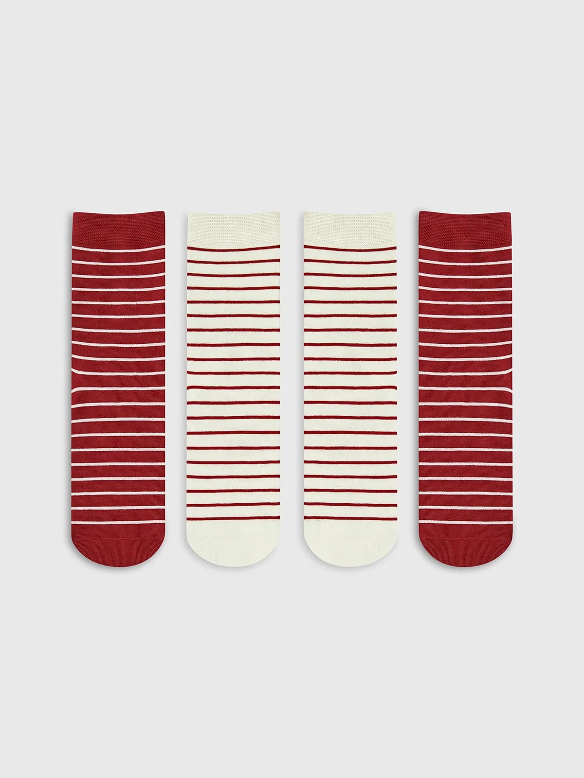Contrast Striped Stacking Socks