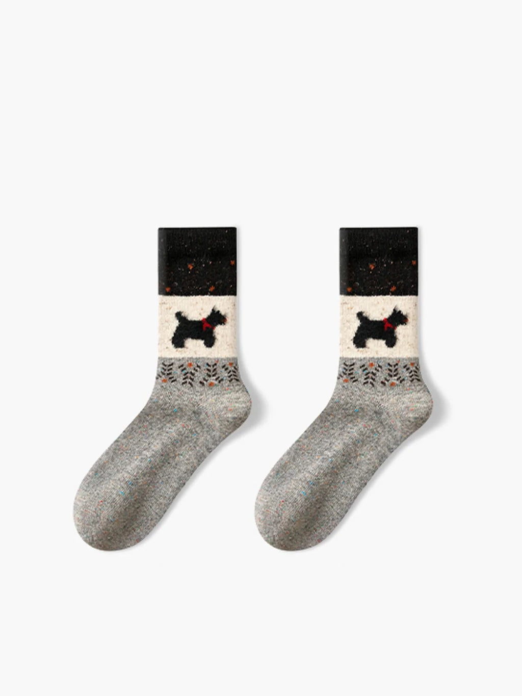 1pr Puppy Pattern Wool Socks